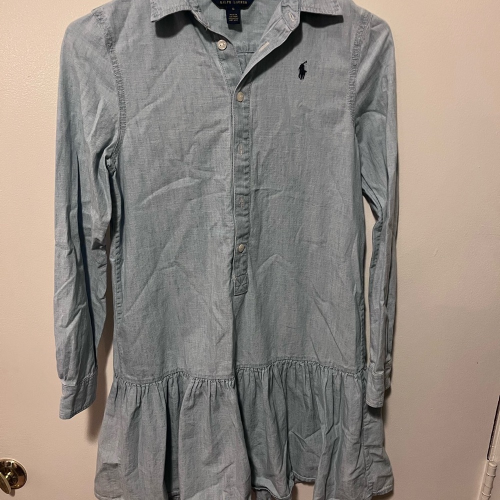 Ralph Lauren Light Blue Kids Casual Dress